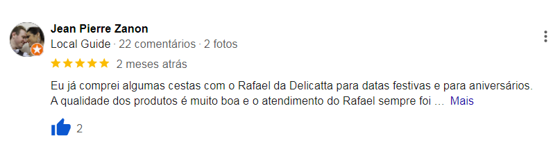 Avaliações 5 Estrelas