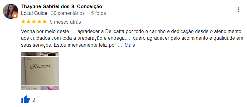 Avaliações 5 Estrelas