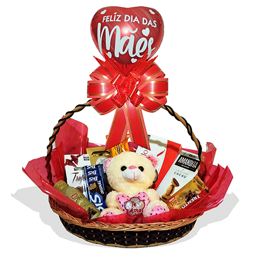 Cesta Chocolates e Pelúcia<br>
Código: dc75